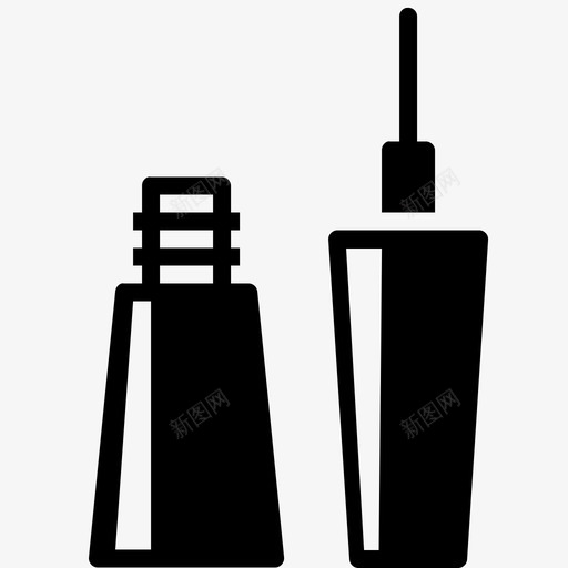 眼线化妆品女士图标svg_新图网 https://ixintu.com 刷子 化妆品 女士 眼睛 眼线 眼线笔 美容妆 衬里