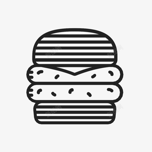 kuro双芝士汉堡标记指示图标svg_新图网 https://ixintu.com kuro双芝士汉堡 信号 指示 支票 新鲜 标记 汉堡 黑色