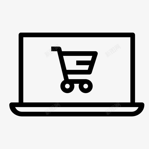 网上商店网站购物图标svg_新图网 https://ixintu.com 业主 电子商务 电子采购 电子销售 网上商店 网站 设备 购物 购物车