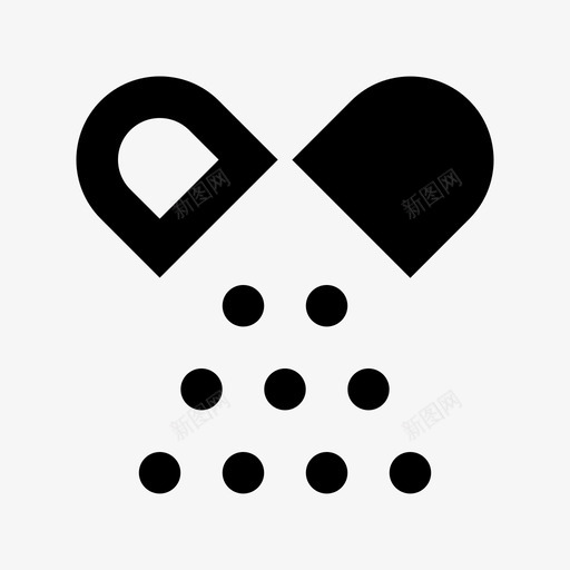 胶囊补充品馅饼图标svg_新图网 https://ixintu.com 代 医疗保健材料设计图标 片剂 粘液 糊状 胶囊 药 药丸 药物 补充品 馅饼