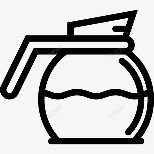咖啡壶甜品店水壶图标svg_新图网 https://ixintu.com 咖啡壶 咖啡店 咖啡馆 咖啡馆轮廓 容器 水壶 水瓶 甜品店 甜点