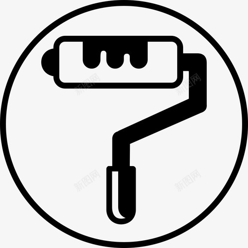 滚柱工具圆形实心图标svg_新图网 https://ixintu.com 工具圆形实心 滚柱