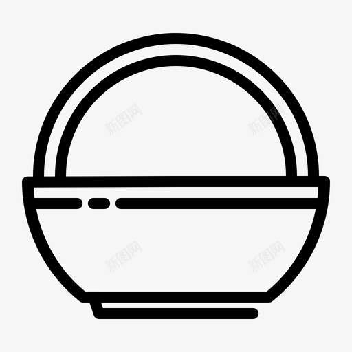 篮子碗面包图标svg_新图网 https://ixintu.com 储藏室 复活节 手提 柳条 碗 篮子 编织 面包 食物 鸡蛋