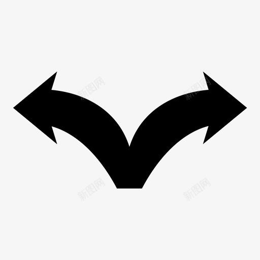 拆分信号分离图标svg_新图网 https://ixintu.com 信号 分离 刷新 加号 多个 导航 导航箭头 左右 拆分 拆分箭头