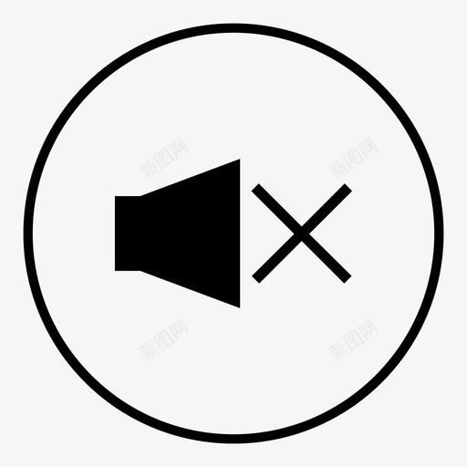 关闭声音关闭静音无音乐图标svg_新图网 https://ixintu.com 关闭声音 关闭静音 无音乐