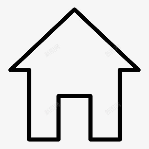 家标志严肃图标svg_新图网 https://ixintu.com ui视网膜集 严肃 住所 信息 十二宫 家 建筑 房产 房子 文件 标志