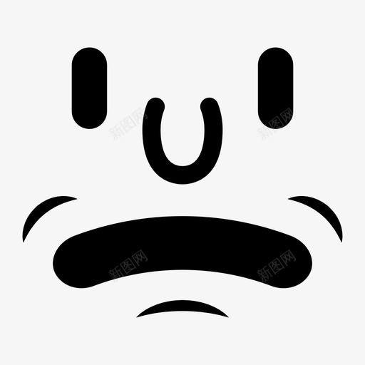 震惊悲伤怪诞图标svg_新图网 https://ixintu.com 卡通 怪诞 悲伤 惊讶 表情 震惊
