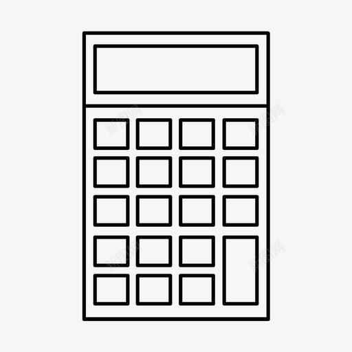 计算器小型屏幕图标svg_新图网 https://ixintu.com 办公室 小型 屏幕 工具 按钮 收银机 数字 电器 电子产品 电子产品和电器 计算器