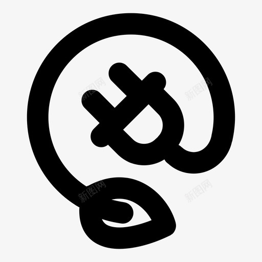 绿色能源注重环保电力图标svg_新图网 https://ixintu.com 植物 注重环保 灯光 环境生态提纲大胆 电力 电子 绿色能源 自然