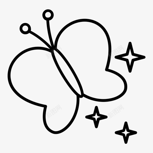 蝴蝶春天信号图标svg_新图网 https://ixintu.com 信号 删除 加上 指示 推迟 春天 春天轮廓 蝴蝶 转换 飞蛾 魔法
