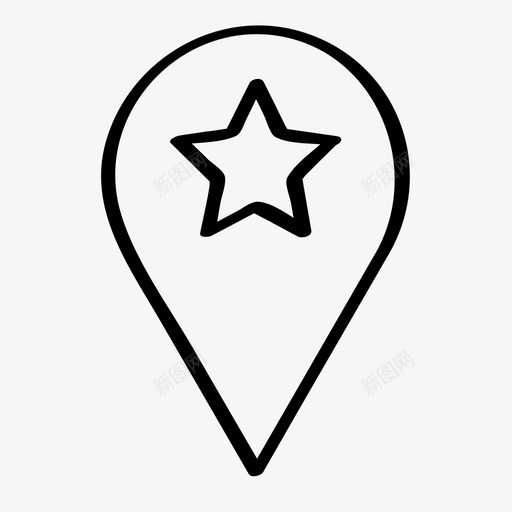 别针星位置点图标svg_新图网 https://ixintu.com 位置 别针星 另一个 地图 地图针 新鲜 标记 点 附加 高