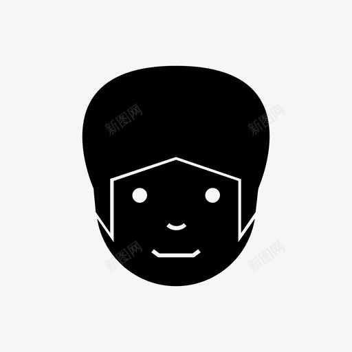 非洲裔尖酸短发图标svg_新图网 https://ixintu.com 伤感 卷发 发型 多愁善感 头发 尖酸 服装 男性 短发 蛋糕 非洲头发 非洲裔