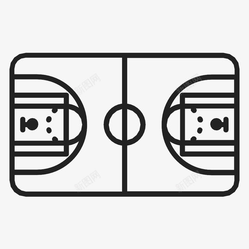 篮球场场地运动图标svg_新图网 https://ixintu.com 场地 篮球场 运动
