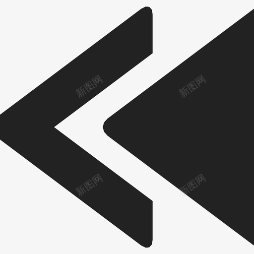 倒带符号跳过图标svg_新图网 https://ixintu.com 倒带 向后移动 异步 快速后退 播放 标记 符号 跳过