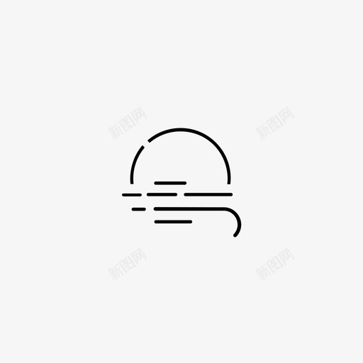 大风天天气晴天图标svg_新图网 https://ixintu.com 大风天 天气 情绪 晴天 注意力 活动 行动 表演