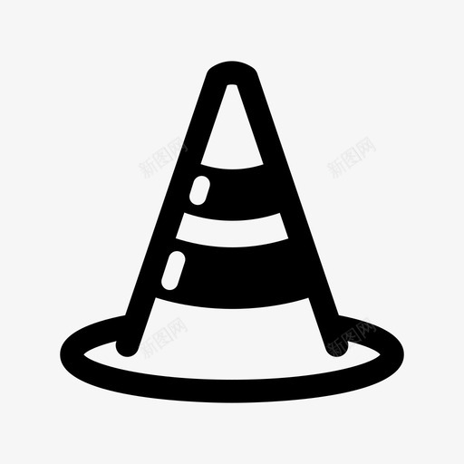 交通锥转弯街道图标svg_新图网 https://ixintu.com 交通锥 区域 小心 建筑 街道 警察 转弯 道路