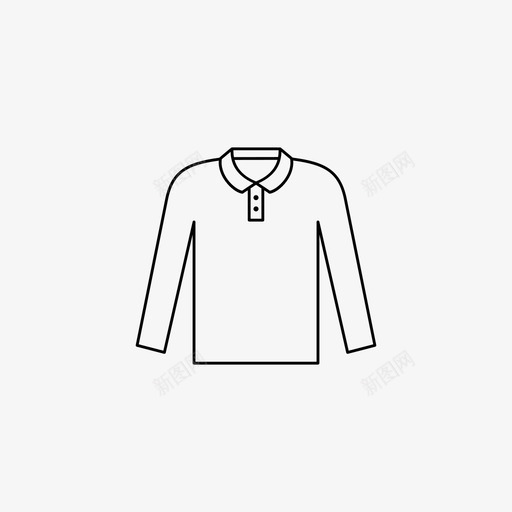 长袖马球衫衬衫套头衫图标svg_新图网 https://ixintu.com 亨利 休闲装 套头衫 服装 服装店 纽扣 衬衫 运动衫 长袖马球衫