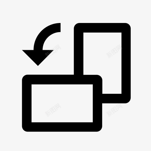 向左旋转横向移动图标svg_新图网 https://ixintu.com 向左旋转 向左移动 平板电脑 掉头 方向 横向 移动