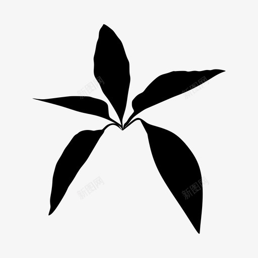罗勒叶花图标svg_新图网 https://ixintu.com 罗勒叶 花