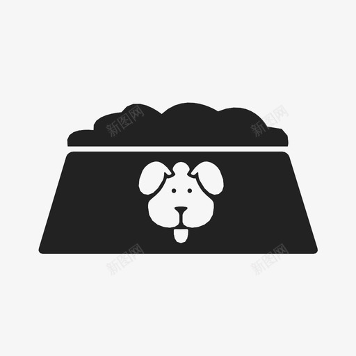狗食碗满食物碗图标svg_新图网 https://ixintu.com 吃 嚼 宠物 满 狗食 狗食碗 空 脏 食物碗