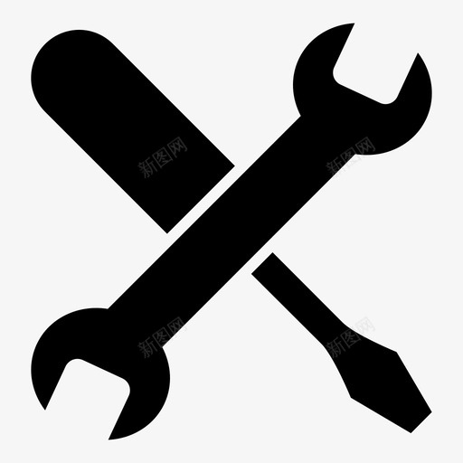 配置高系统控制图标svg_新图网 https://ixintu.com 减法 忽略 指示 接口 符号 系统控制 维修工具 设置 调整 配置 高