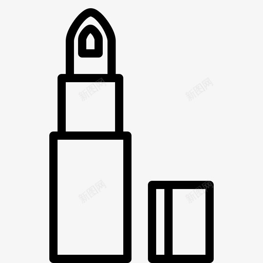 口红不化妆图标svg_新图网 https://ixintu.com 不 保持 化妆 化妆品 口红 大胆 护理 时尚 美容和化妆 颜色 黄金