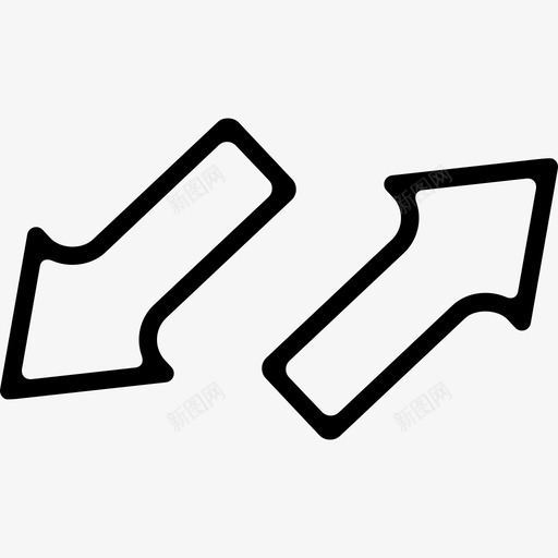 指向相反方向的箭头对电话组图标svg_新图网 https://ixintu.com 指向相反方向的箭头对 电话组