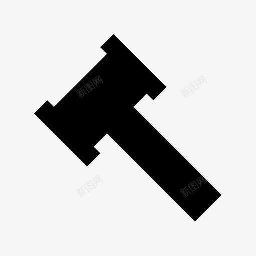 木槌不锤图标svg_新图网 https://ixintu.com 不 出售 大胆 手持 拍卖 木槌 法院 犯罪和安全材料设计图标 锤 黄金