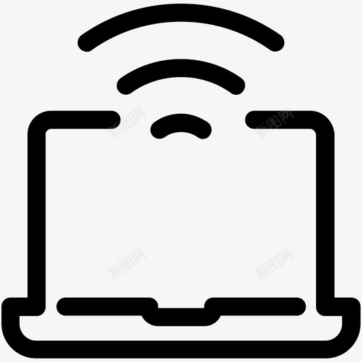 流无线wifi图标svg_新图网 https://ixintu.com wifi 互联网 屏幕 技术线图标 无线 无线连接 流 笔记本电脑 计算机 连接 键盘