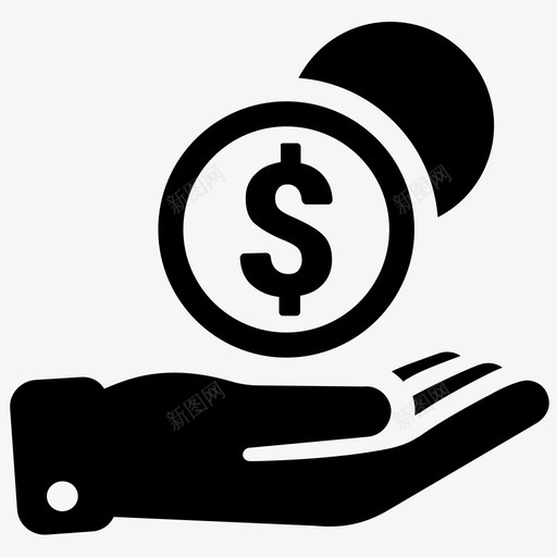 收入货币标记图标svg_新图网 https://ixintu.com 另一个 工会 支票 收入 标记 美元 财务 货币 附加