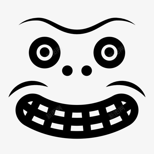 微笑悸动智能手机图标svg_新图网 https://ixintu.com 互联网 卡通 微笑 怪诞 悸动 智能手机 最新技术 脸 表情 颤抖