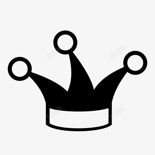 小丑帽杂耍帽艺人帽图标svg_新图网 https://ixintu.com 傻瓜帽 小丑帽 恶作剧 愚人节 杂耍帽 杂色图案 艺人帽