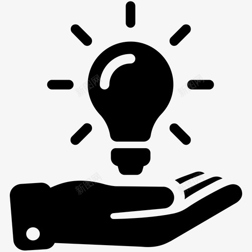 商业理念金钱光明图标svg_新图网 https://ixintu.com 光明 创新 商业理念 头脑风暴 手 节约 金钱
