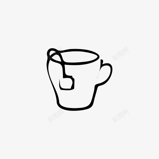 茶杯已售出不图标svg_新图网 https://ixintu.com 不 保温的 傍晚的 已售出 手绘餐具 热的 粗体 茶包 茶杯 金色的 饮料
