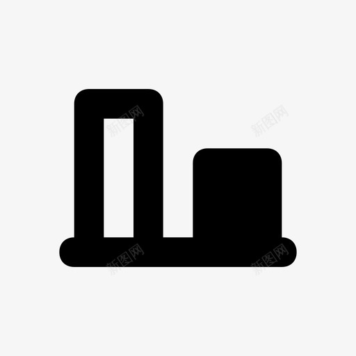 垂直底部对齐支架形状图标svg_新图网 https://ixintu.com 垂直 垂直底部对齐 对象 对齐 底部 形状 支架 编辑器ui图标