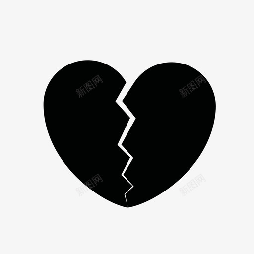 破碎的心不爱悸动图标svg_新图网 https://ixintu.com 不爱 再见 心 悲伤 悸动 振荡 无线 爆发 破碎的心 跳动