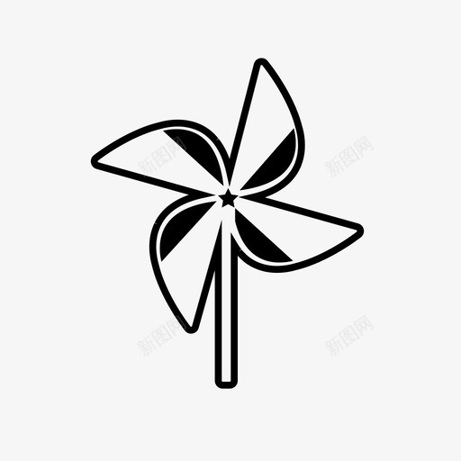 风车玩具夏天图标svg_新图网 https://ixintu.com 7月4日 假日 夏天 旋转 旋风 玩具 纺纱机 风车