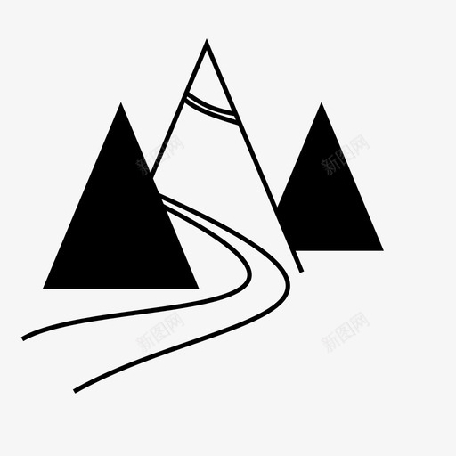 山路开拓者小路图标svg_新图网 https://ixintu.com 定向者 小径 小路 山脉 山路 山路通道 开拓者 徒步旅行 探险 登山者
