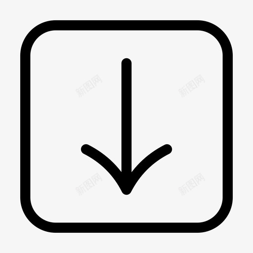 下箭头侧指针图标svg_新图网 https://ixintu.com 下方 下箭头 下载 侧 指示器 指针 方向 方形 标记