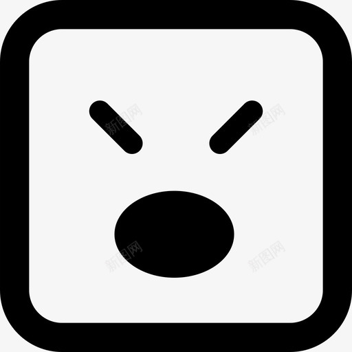 表情符号方形的脸闭上眼睛张开嘴图标svg_新图网 https://ixintu.com 张开嘴 情绪方形 界面 表情符号方形的脸 闭上眼睛