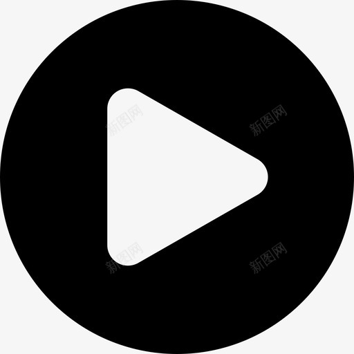 播放按钮右播放器图标svg_新图网 https://ixintu.com 前进 右 声音 播放器 播放按钮 移动 箭头 继续 音乐 音频