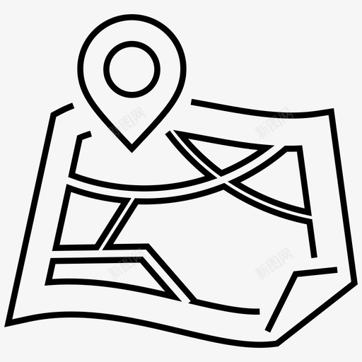 地图方向图例图标svg_新图网 https://ixintu.com 世界地图 交通线符号 位置 图例 地图 地点 方向 路线 迷路