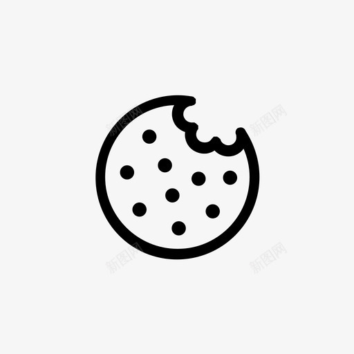 曲奇烘焙咬图标svg_新图网 https://ixintu.com 含糖 咬 垃圾食品 曲奇 烘焙 燕麦片 甜点 甜食
