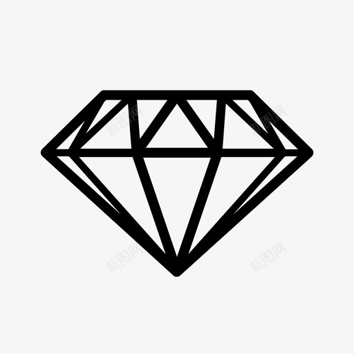 白钻贵重闪亮图标svg_新图网 https://ixintu.com 乐队 双桅帆船 奢华 婚礼 宝石 珠宝 白钻 贵重 闪亮