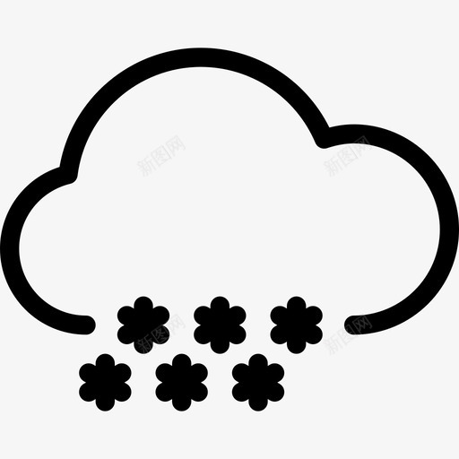 雪冬天天气图标svg_新图网 https://ixintu.com 下雪 冬天 冰 冰点以下 冻雨 天气 天气线图标 水晶 雪 雪花 预报