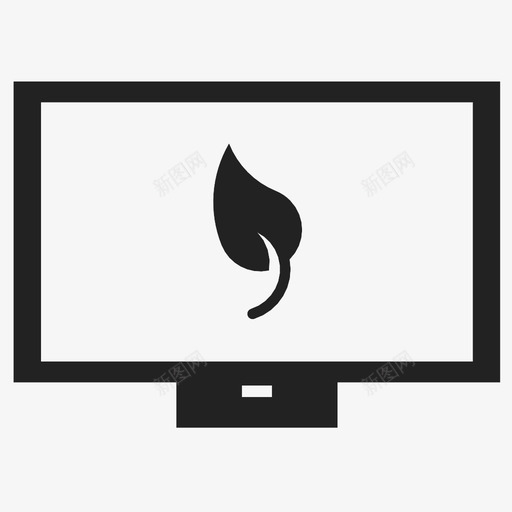 绿色技术回收自然图标svg_新图网 https://ixintu.com 回收 环境 生态 电脑 电视 监控 绿色技术 自然