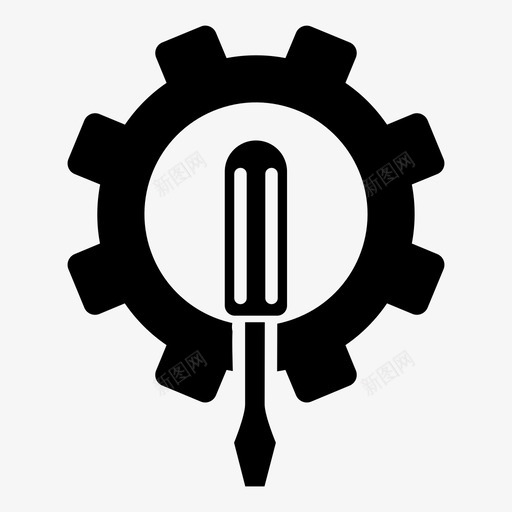 螺丝刀和齿轮系统工具设置图标svg_新图网 https://ixintu.com 固定 工业 技术员 服务 机器 机械师 水管工 系统工具 维修工具 螺丝刀和齿轮 设置 配置