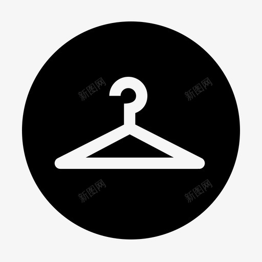 干衣服圆形黑色内务图标svg_新图网 https://ixintu.com 圆形黑色内务 干衣服