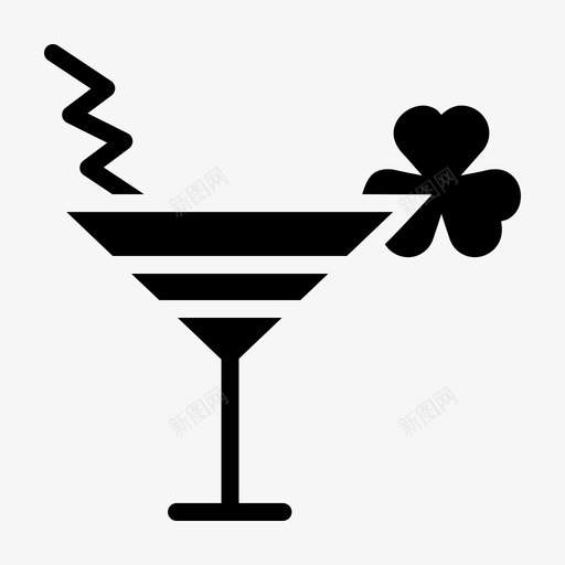鸡尾酒庆祝饮料图标svg_新图网 https://ixintu.com 假尾巴 圣帕特里克日 圣帕特里克日雕文 庆祝 材料 派对 液体 饮料 鸡尾酒