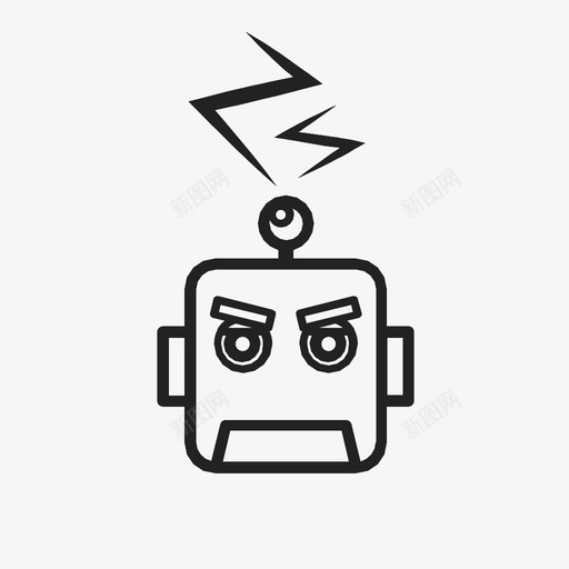 愤怒的机器人技术恐惧图标svg_新图网 https://ixintu.com 奔跑 恐惧 恼怒 愤怒的机器人 技术 沮丧 疯狂 能量 表情